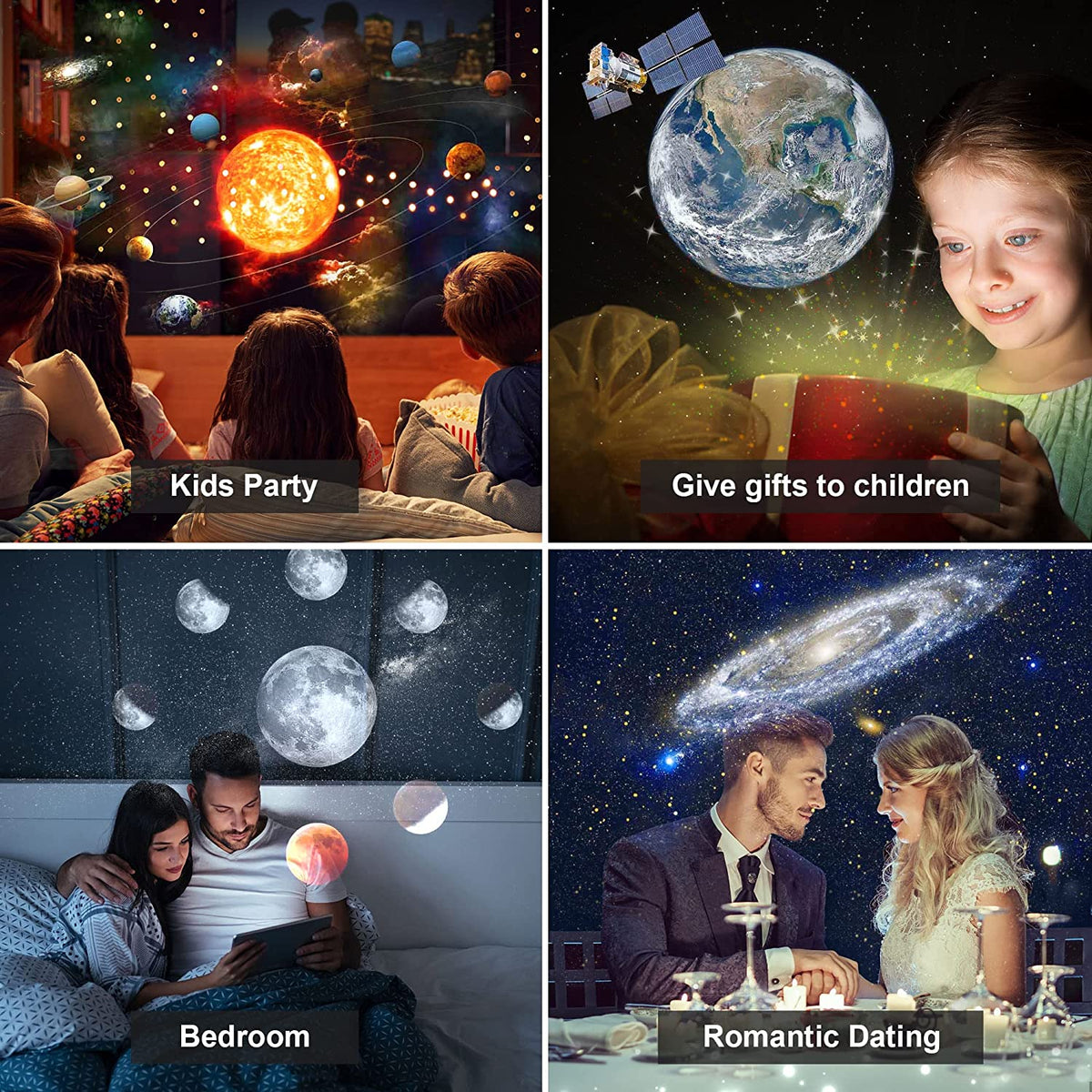 Star Projector Night Light with 13 Celestial Scenes & Timer for Kids Bedroom – Galaxy Lamp Starry Sky Ceiling Projection
