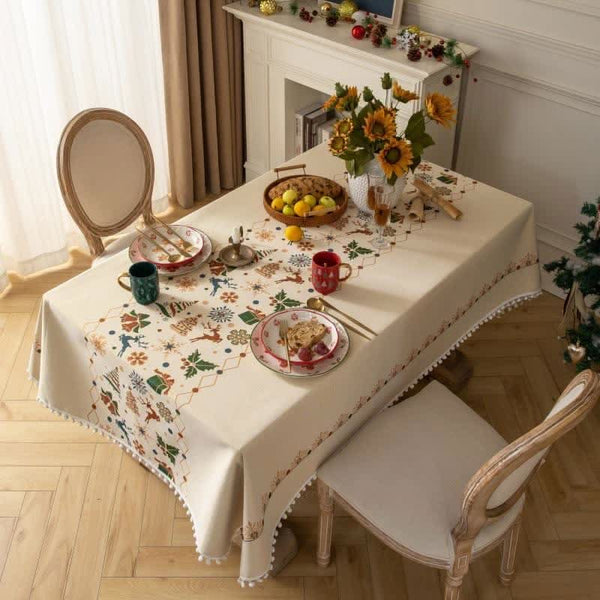 DININGORA – Jacquard Tablecloth for Sophisticated Festive Ambience