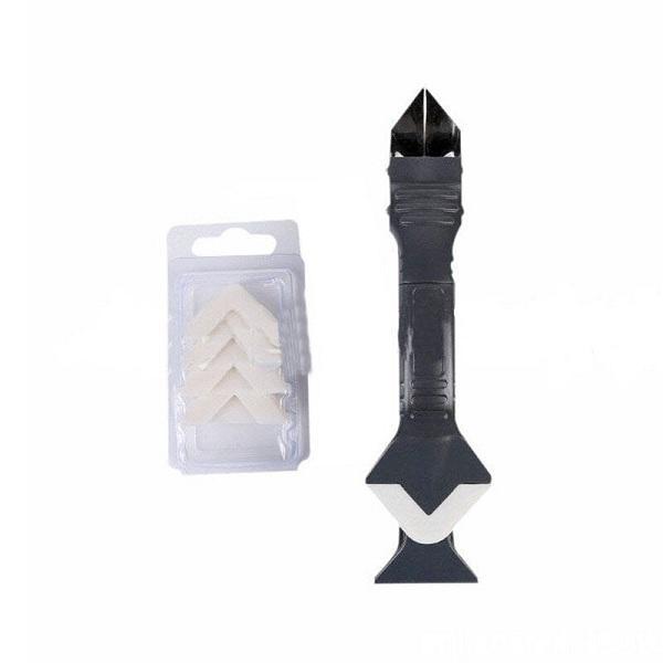 Multi-Purpose Caulk Finishing Tool Kit for Bathroom Kitchen Tile Grout Sealing Projects Silicone Smoothing Removal Edger