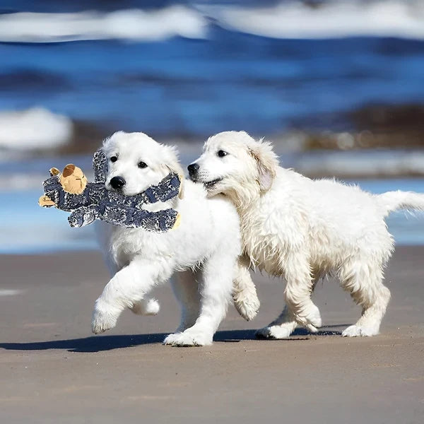 Dog Chew Toy Chew-Resistant Cotton Plush & Squeaker