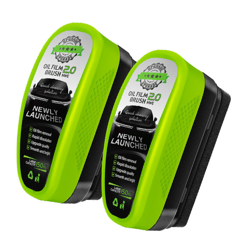 Windshield Cleaner Brush with Water-Repelling Coating for Streak-Free Glass, Mirrors & Windows - Removes Greasy Haze, Road Grime & Fog Fast