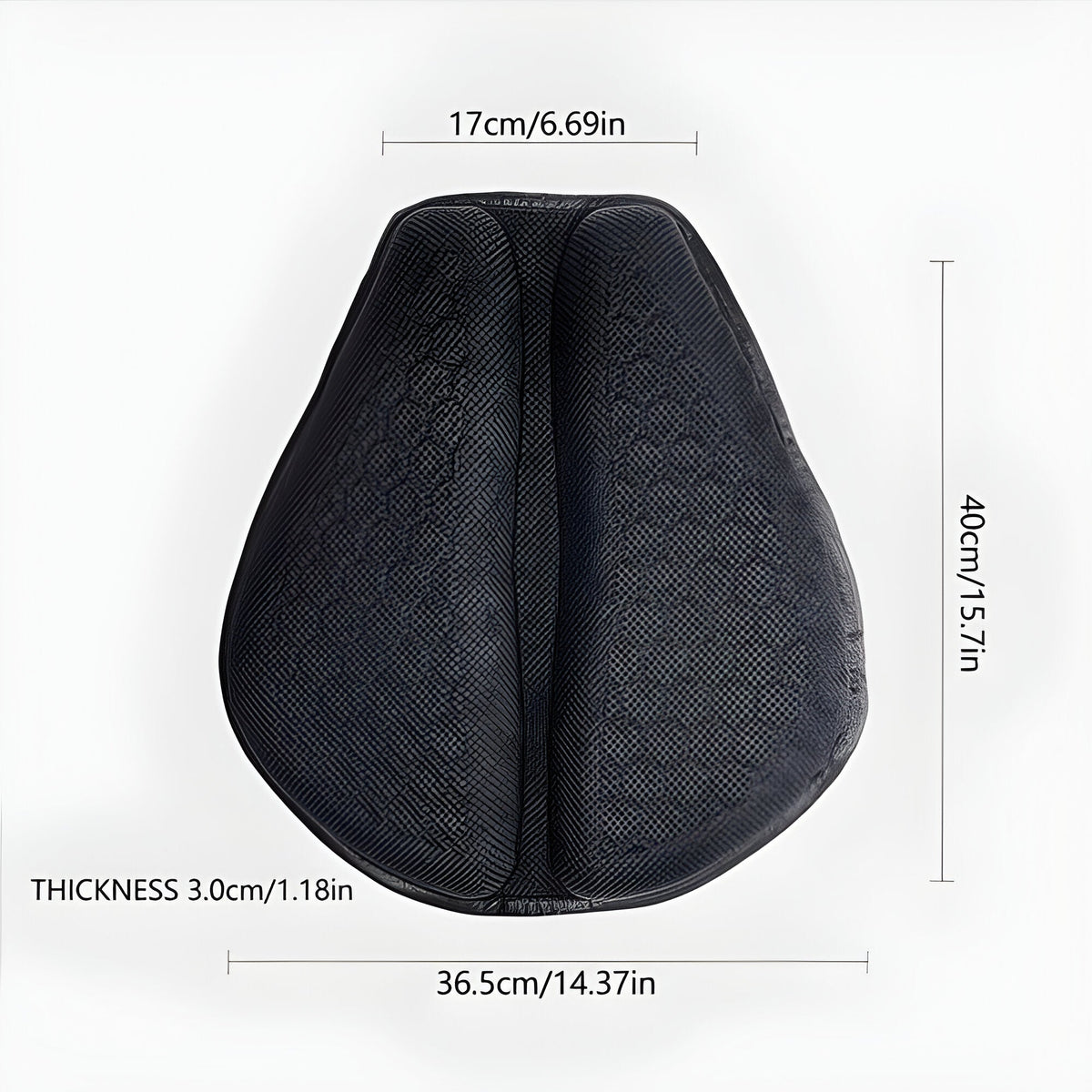 Gel Motorcycle Seat Cushion with Shock Absorption for Long Rides – Breathable Honeycomb Design, Non-Slip Bottom, Universal Fit for Touring