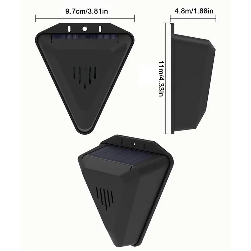 Humane Solar Powered Wildlife Deterrent System with Rotating Sound Technology for Yards Gardens Orchards