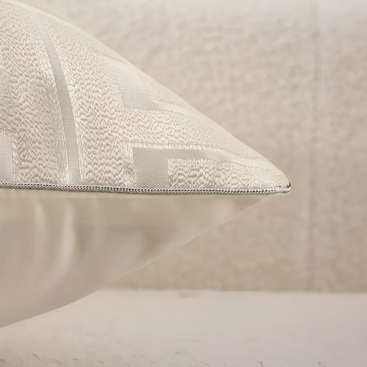 Glimmer Cushion Cover - Chenille and Velvet, Elegant Design for Sofa and Couch