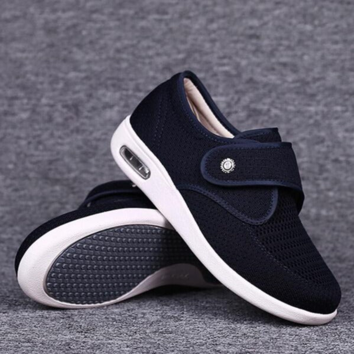 Wide-Fit Comfort Walking Shoes for Swollen Feet & Diabetic Care | Women's Cushioned Orthopedic Sneakers with Extra Room | Breathable