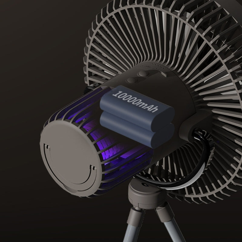 Outdoor Mood Light | Portable Fan with LED Ambiance & Rechargeable Battery | Ideal for Summer Nights Camping