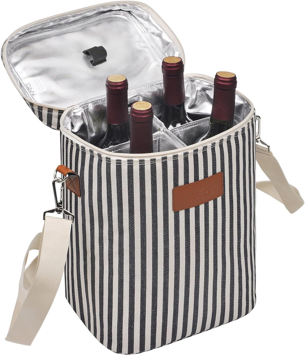 Insulated Wine Tote Carrier Bag with Padded Design | Leakproof Cooler for Travel and Parties