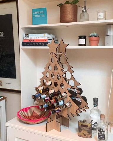 Festive Wooden Advent Calendar for Beer Lovers