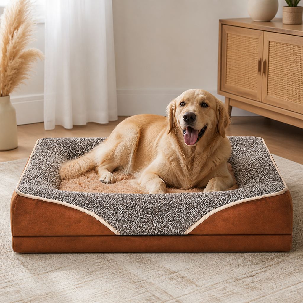 Ortekor Removable Washable Plush Bolster Bed