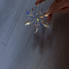 Elegant Crystal Snowflake Ornament | Hand-Cut K9 Design for Stunning Christmas Tree Decorations