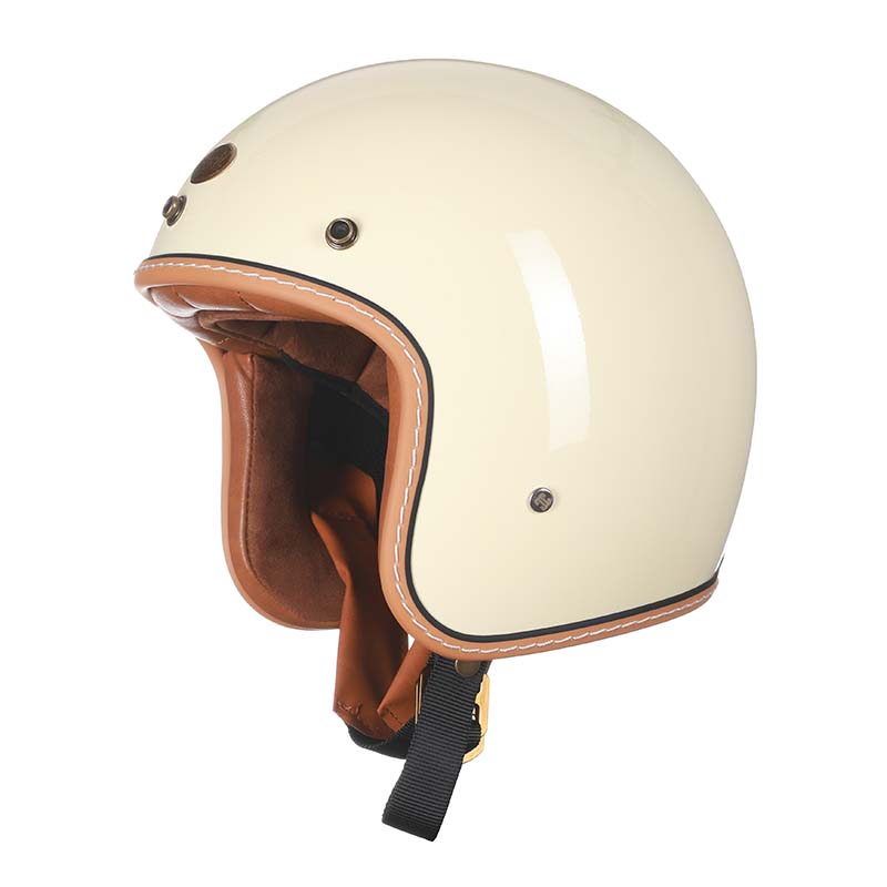 Low-Profile Open Face Motorcycle Helmet DOT ECE Certified Vintage Style Half Helmet for Cruiser Chopper Scooter Riding Men Women