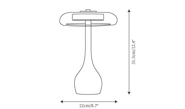 AndiGlass | Elegant Modern Glass Table Lamp for Living Room Décor