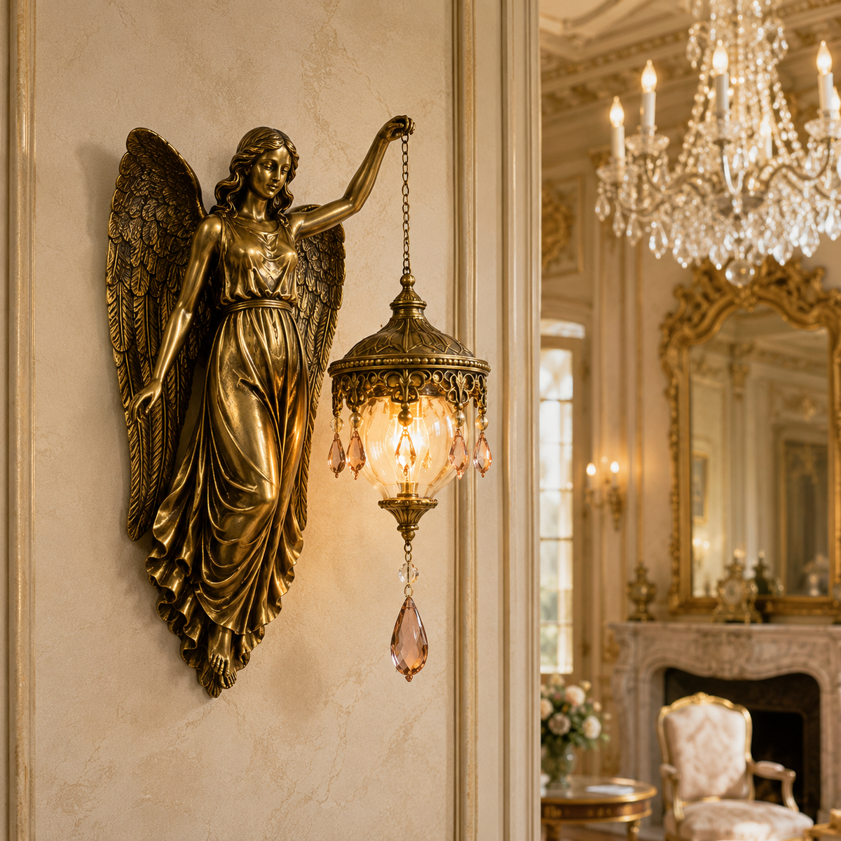 Seraphina™ – Angel Glow Wall Lamp
