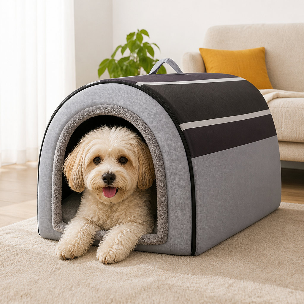 Ortekor Enclosed Foldable Cave Dog Bed (Removable Nest)