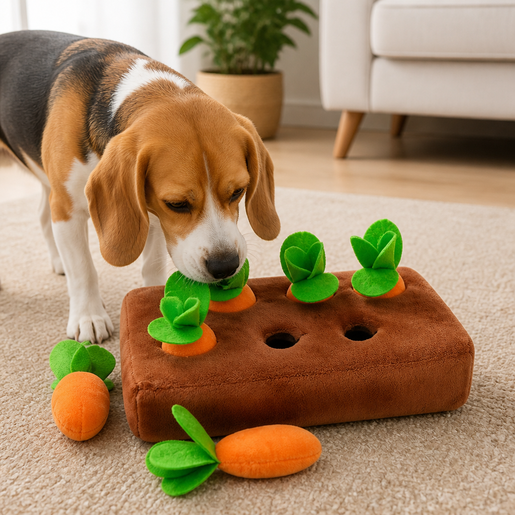 Ortekor Interactive Plush Carrot Snuffle Mat