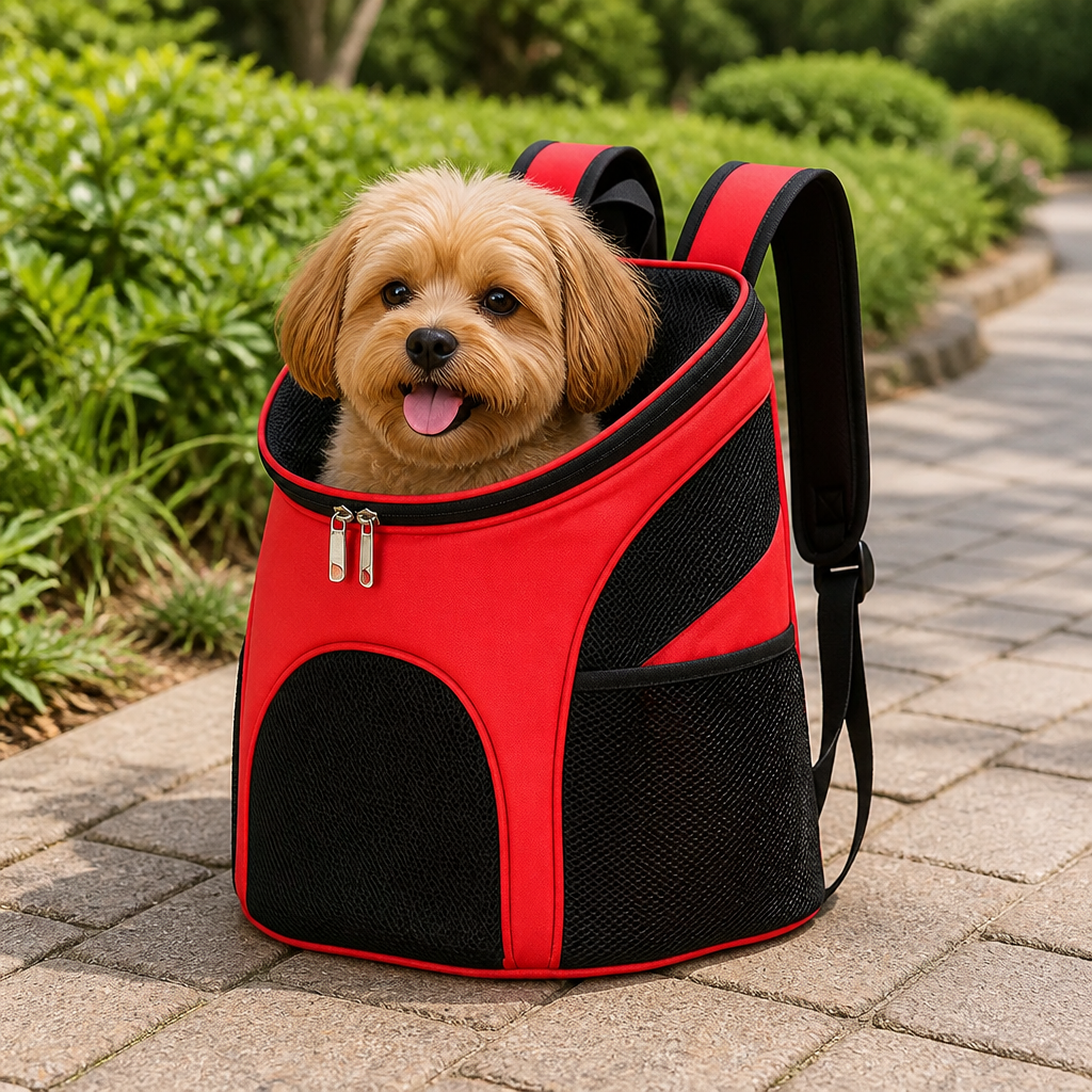 Ortekor Large Capacity & Breathable Mesh Dog Backpack (Foldable)