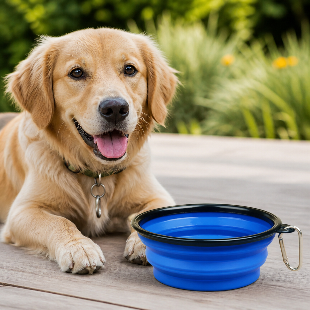 Ortekor Large Capacity Collapsible Travel Dog Bowl
