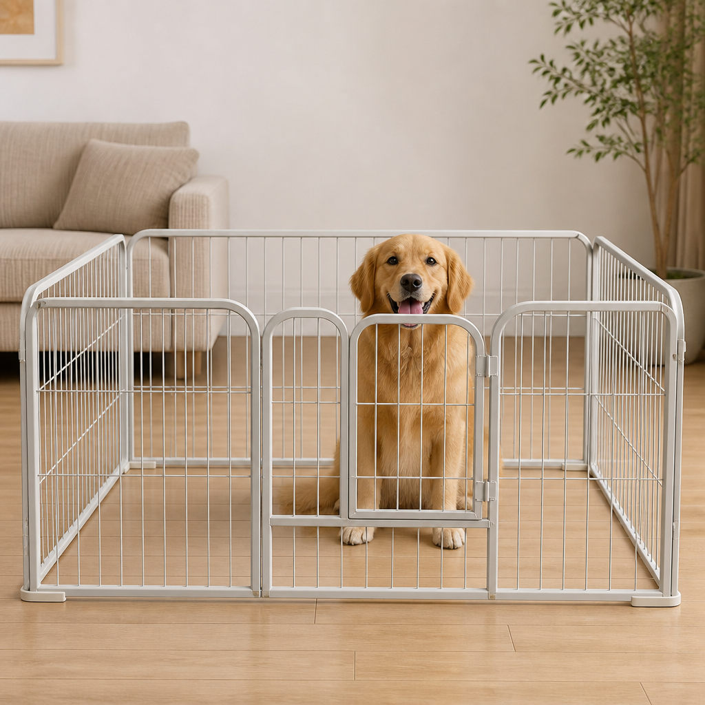Ortekor Secure Foldable Stainless Steel Pet Playpen