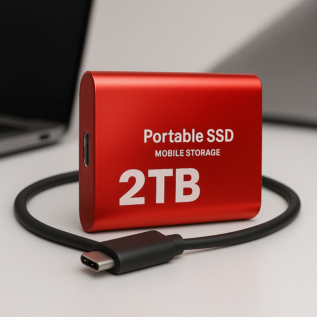 2TB Portable Solid State Drive – Lightning-Fast Transfer & Pocket-Size Storage for Laptops, Desktops, Mac & PC