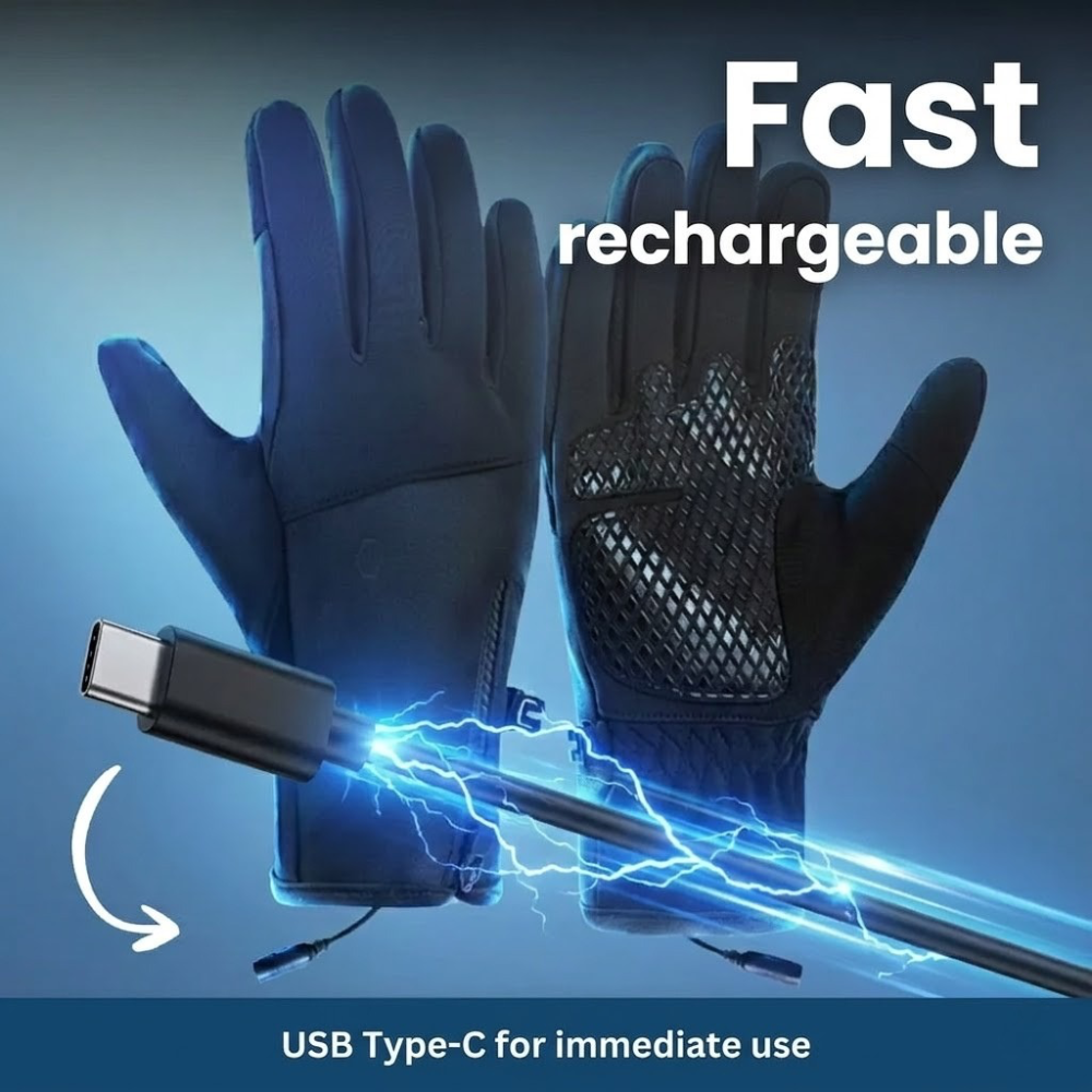 Warm Rechargeable 3-Setting Heated Gloves