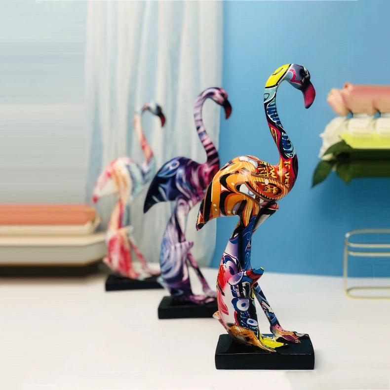 Flamenco Sculpture – Elegant Resin Art for Home Décor and Room Decor, Perfect for Living Room