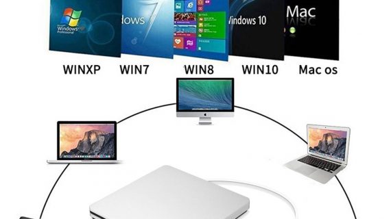 Compact USB CD/DVD Drive for Laptops with Plug-and-Play Functionality | Lightweight Design for On-the-Go Professionals