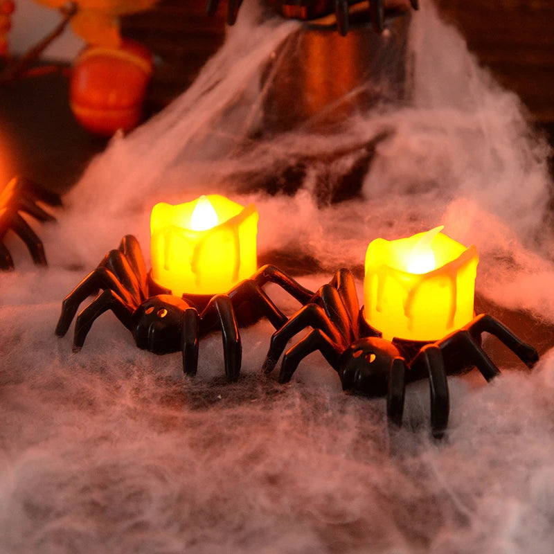 Halloween Candle Holder - Pumpkin Design, Flameless LED Light
