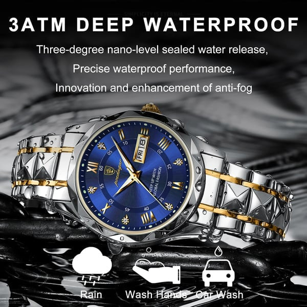 Premium Men's Quartz Watch, Stainless Steel Case