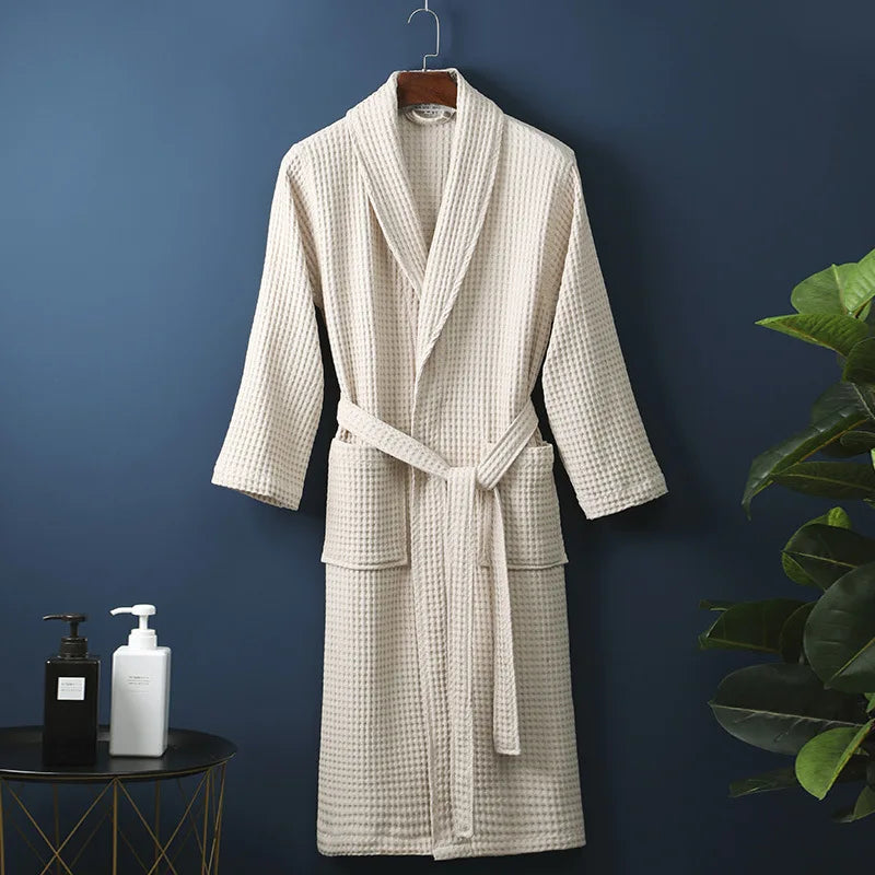 Liora Cotton Bathrobe - Soft Absorbent Dressing Gown for Men and Women