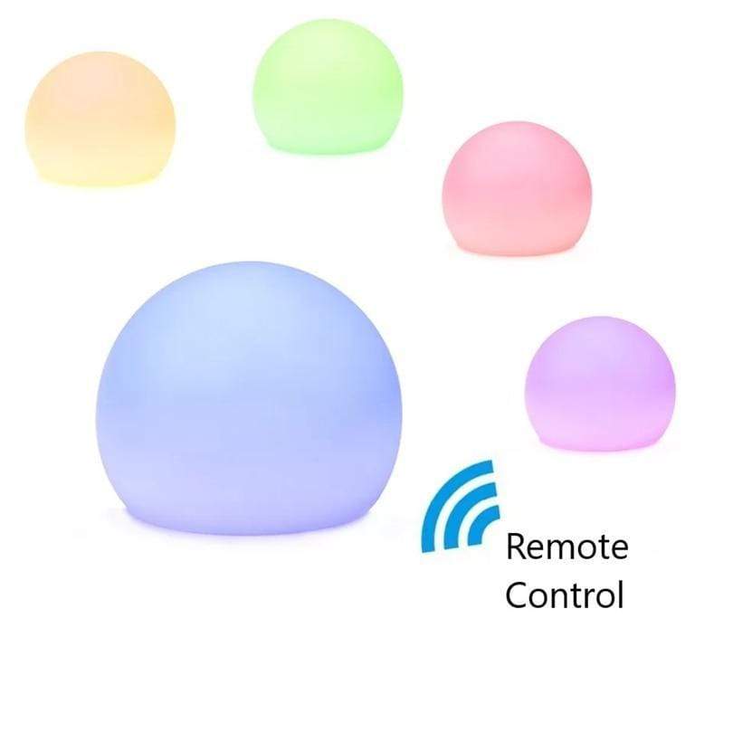 Portable LED Orb Lamp with Remote Control 4-Color Modes 10-20 in Rechargeable Cordless Sphere Light for Living Room Bedroom Bedside Nightsta
