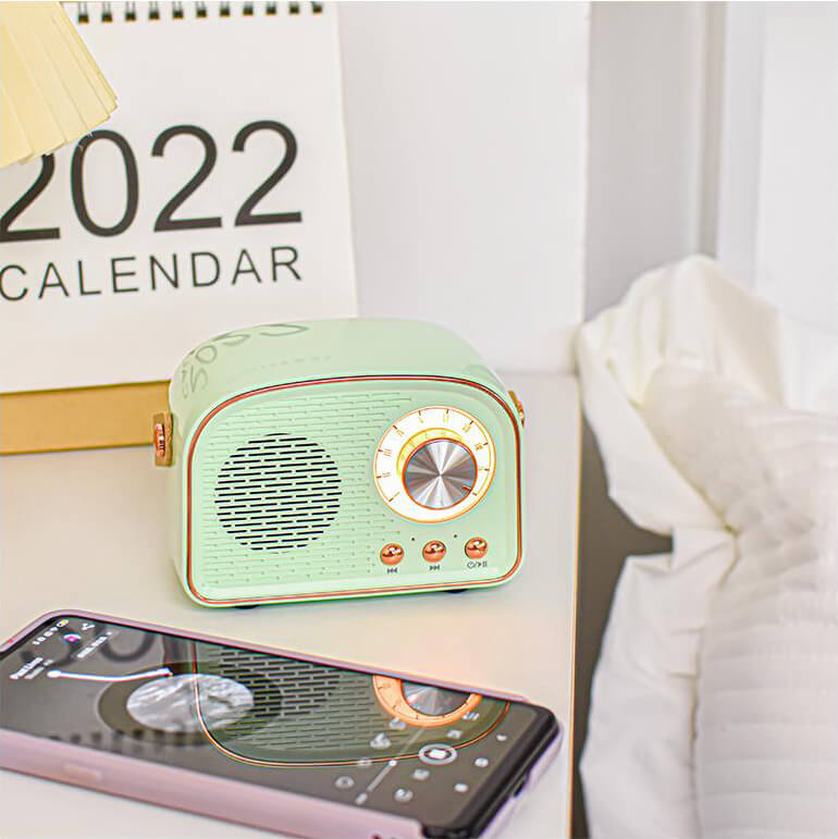 Ortekor NostalgiaWave | Retro Bluetooth Speaker with Vintage Radio Design & Immersive Sound | Portable Music Companion for Timeless Style