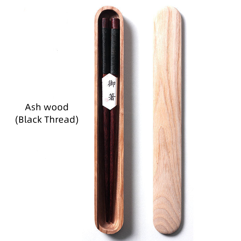 Premium Walnut Utensils for Asian Cuisine & Ramen Bowls – Artisan Wood Dining Tools with Presentation Case