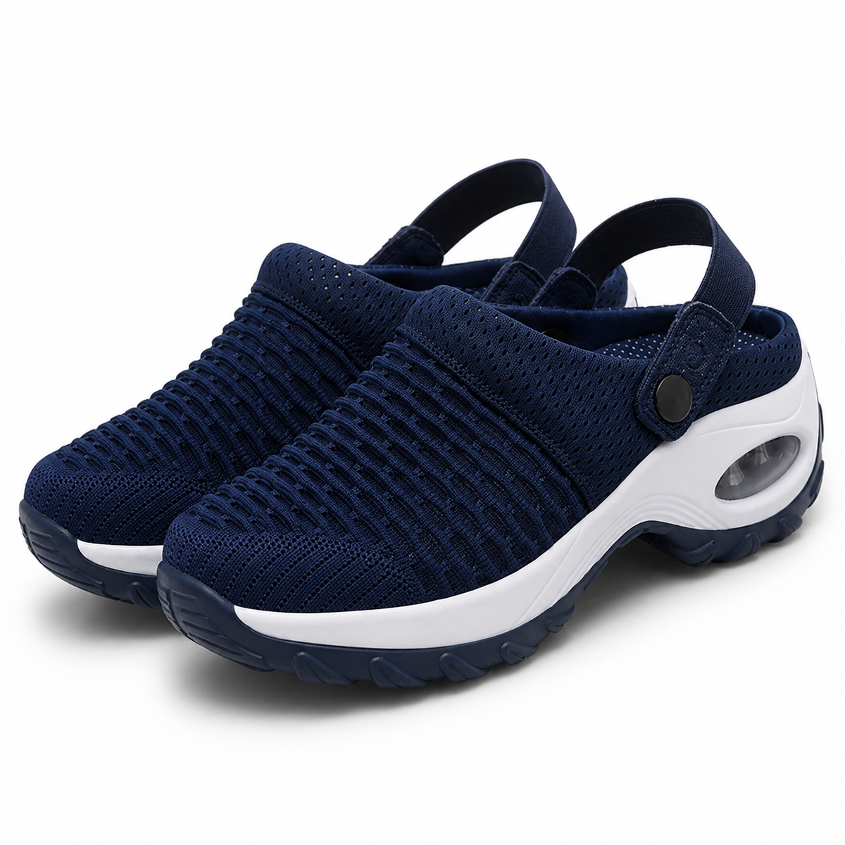 Women's Breathable Mesh Slip-On Clogs with Air Cushion Sole for All-Day Comfort and Joint Relief