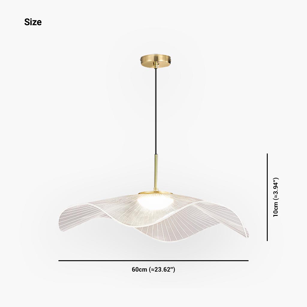 Acrylic Overhead Fixture 16-Inch LED with 3 Adjustable Color Temperatures for Dining Room Kitchen Bedroom | Contemporary Hanging Lamp Warm N