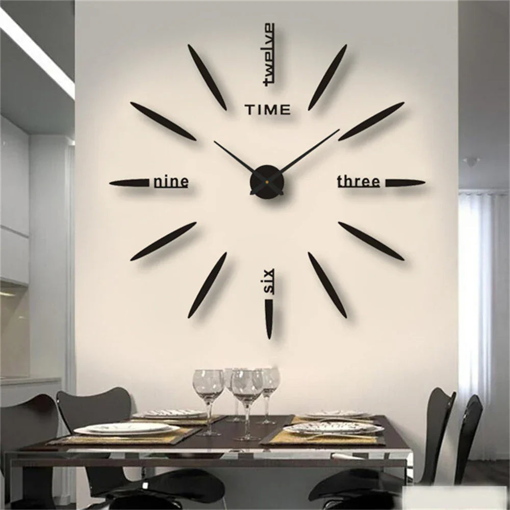 Modern Acrylic Wall Clock | Large Mirror Finish Design for Elegant Home Decor