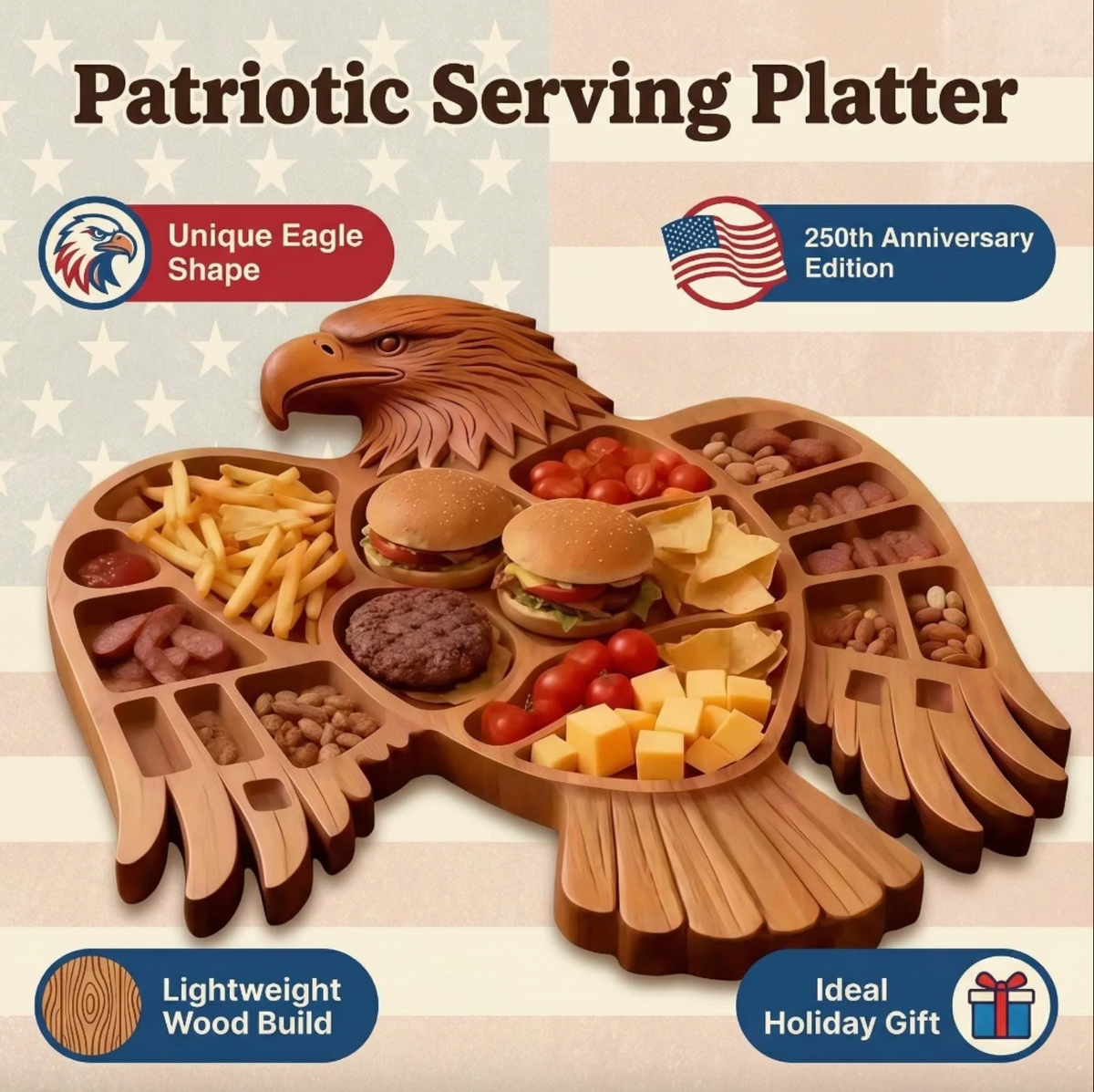 FreedomFeast™ – Eagle Charcuterie Board