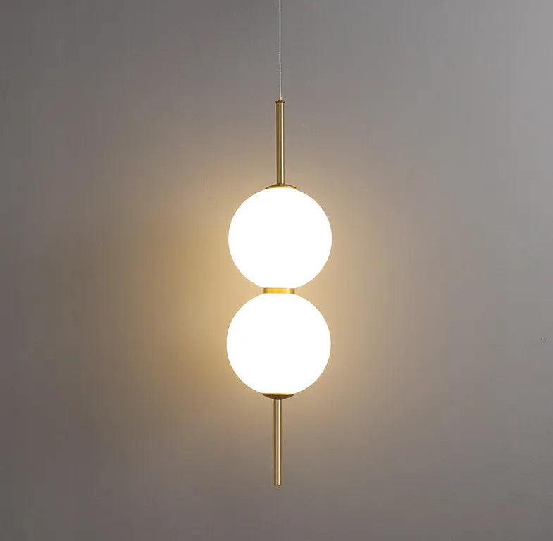 Glass Globe Hanging Light Fixture with Multiple Configurations for Dining Room Kitchen Island Bedroom Contemporary Suspended Ceiling Lamp