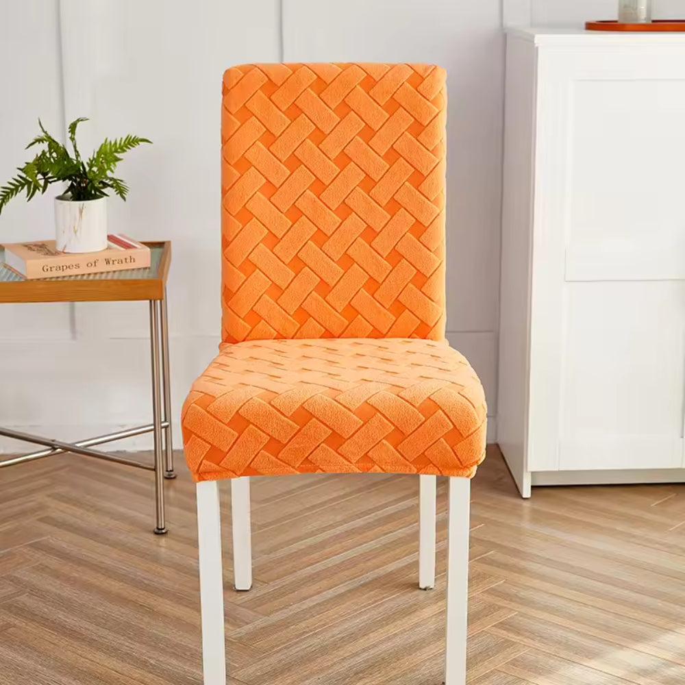 Woven Guard Dining Chair Covers - Stretchable Jacquard, Easy Care