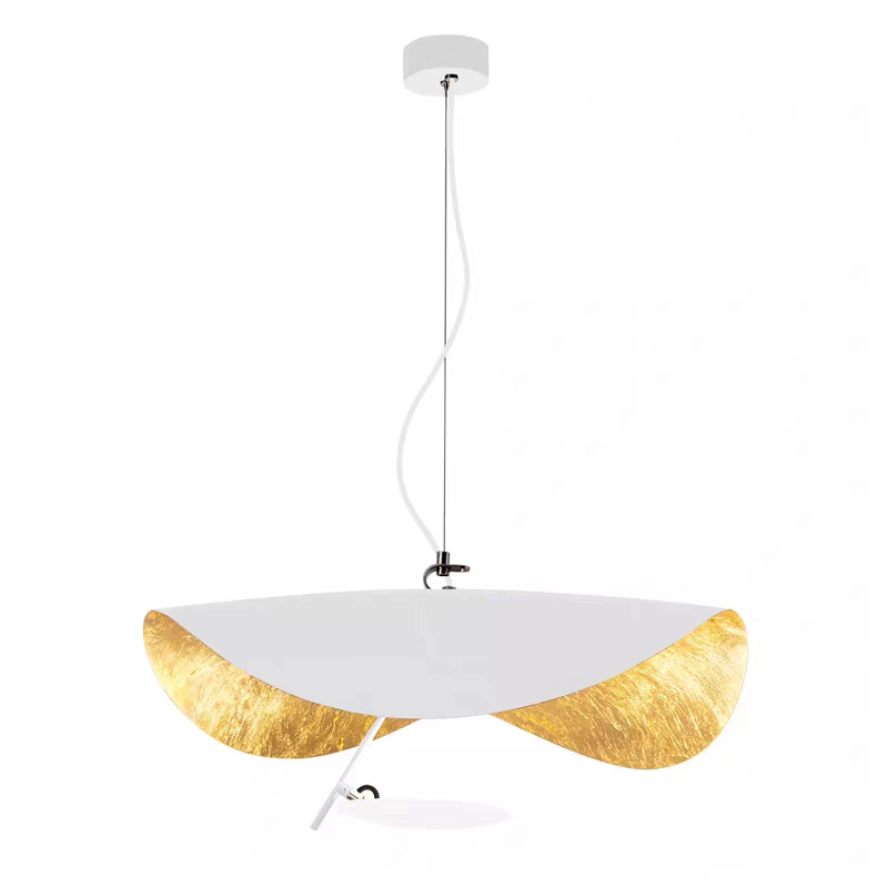 Contemporary Leaf-Motif Flush Mount Ceiling Light Metal Fixture Black Gold White Finish for Living Room Bedroom Dining Room Modern Home