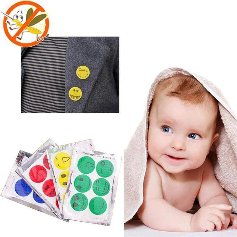 Mosquito Repellent Stickers Natural Essential Oils Baby-Safe 24-Hour Protection