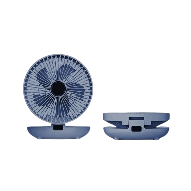 Portable Oscillating Desk Fan with 4 Speeds, Adjustable Angles & Wall Mount – Rechargeable USB-C Mini Fan for Bedroom Office Travel