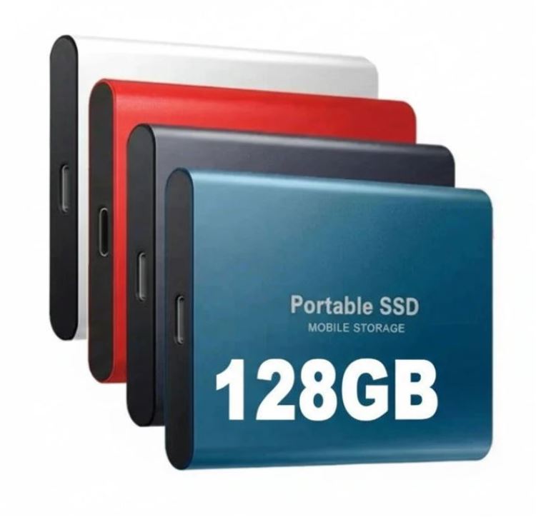 Portable Solid-State Drive 128GB USB-C High-Speed Data Transfer Up to 1050 MB/s for Mac PC Windows Linux Laptop Desktop Computer Travel Work