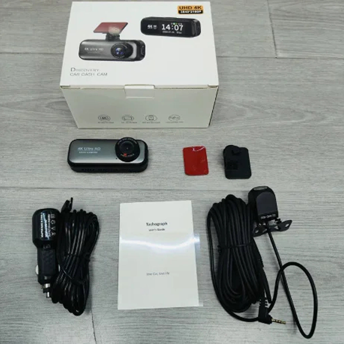 4K Dual-Lens Car Camera with WiFi Monitoring & GPS Tracking for Front & Rear Recording
