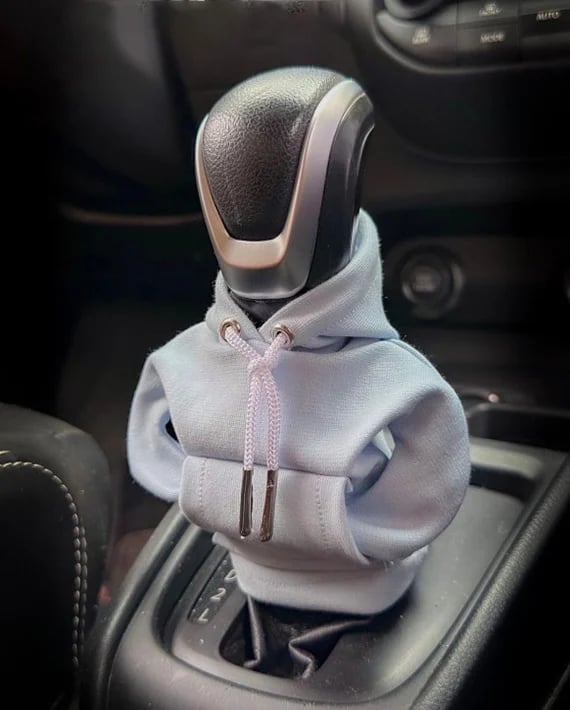 Mini Hoodie Gear Shift Cover – Playful Car Interior Accessory for Manual & Automatic Vehicles