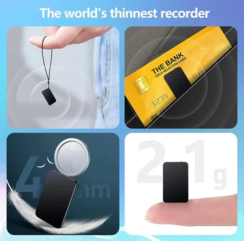 Voice-Activated Dictation Device | 50 Hours Recording | Ultra-Compact