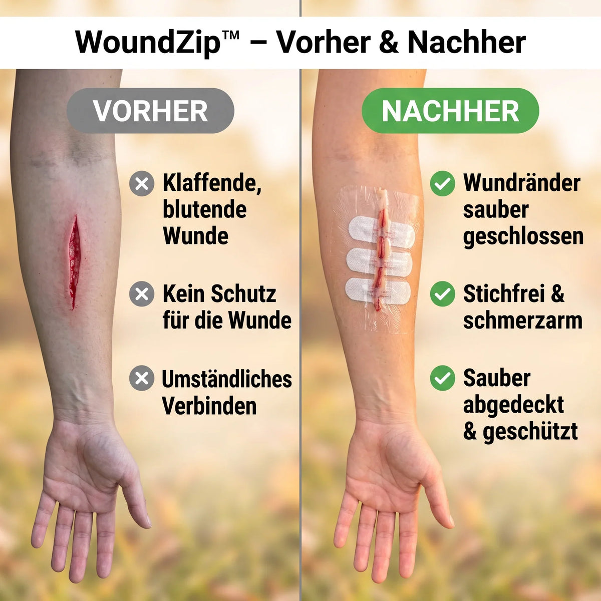Wundverschluss-Set tragbar steril 26-teilig