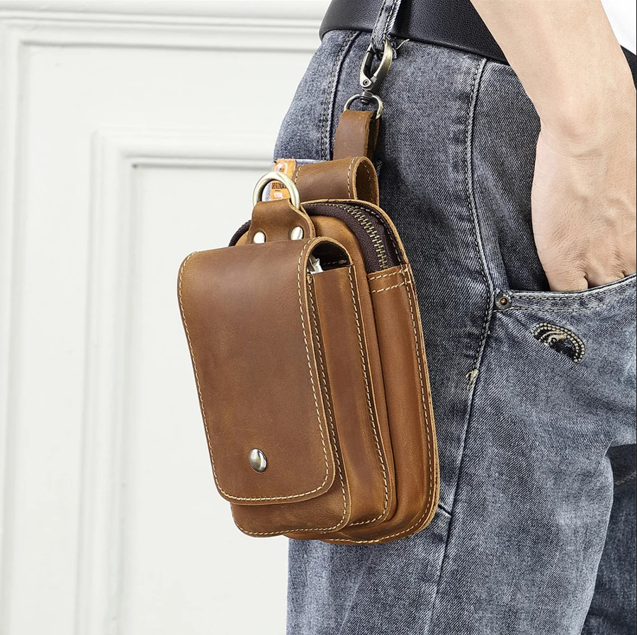 Premium Leather Waist Pack for Men with Adjustable Strap | Stylish & Durable Bumbag for Organized Essentials