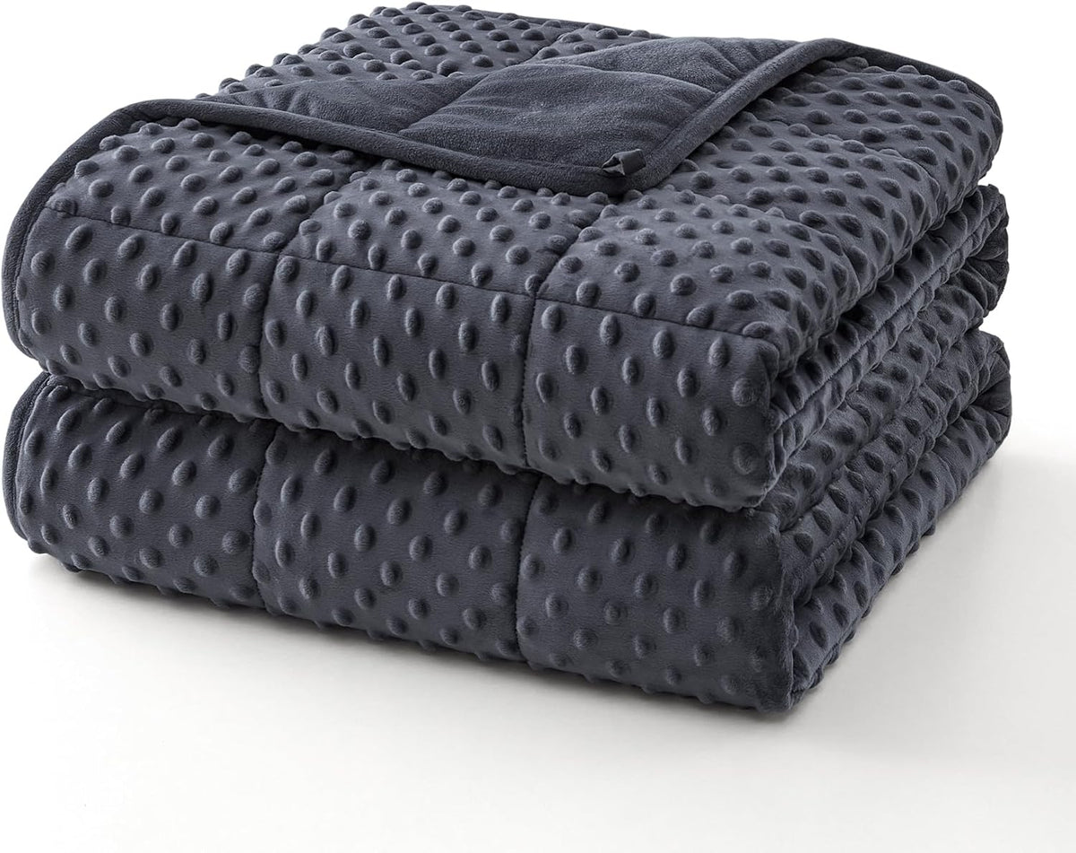 Cozy Comfort | Dots Weighted Blanket with Cooling Microfiber | All-Season Softness for Ultimate Relaxation