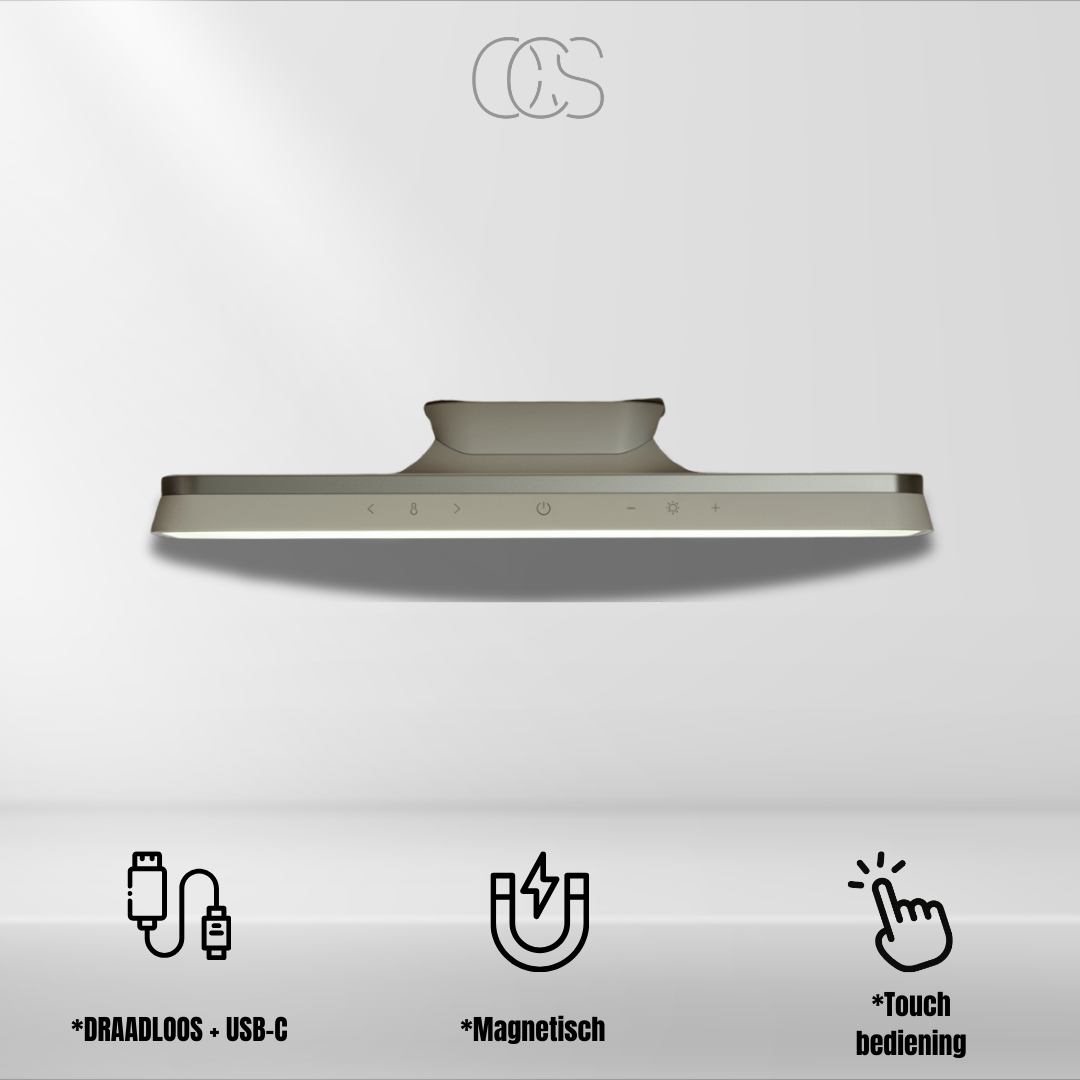 Rechargeable LED Reading Light 12 Inch Magnetic Mount Adjustable Brightness Touch Control Portable Detachable Aluminum Sconce for Bedroom Ha