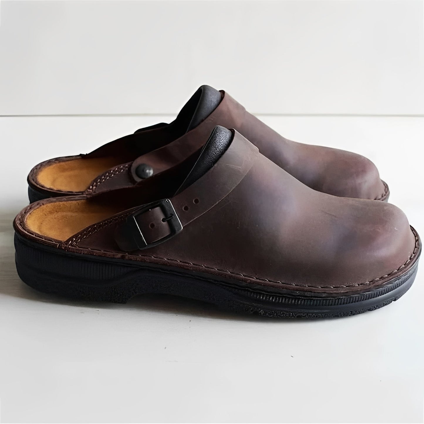 Comfortable Mens Genuine Leather Slipper Shoes